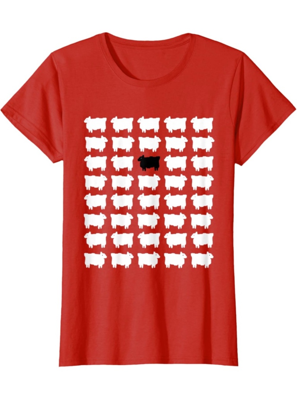 NWOT Red with Black Sheep Tee Shirt Not Princess Diana Sweater Women’s Size XL